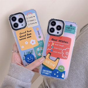 Hot Sale Laser Tpu Material Fashion Cover Anime Cute Cartoon Mobile Phone Case For phone 14 15 XR