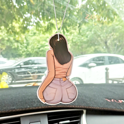 No MOQ Colorful custom sexy girl fragrance car perfume card scented paper air freshener for car