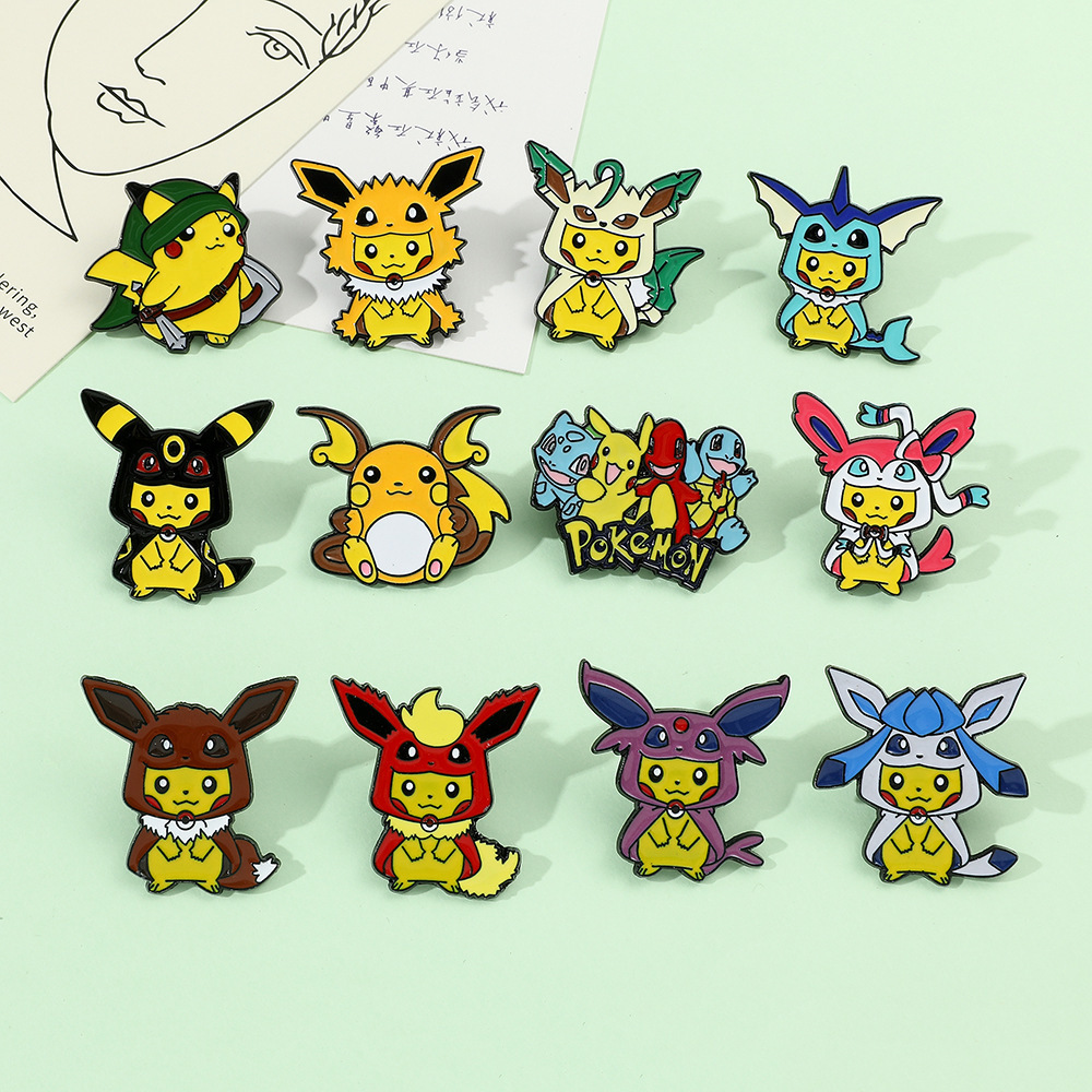 High quality bulk anime enamel pin cute elf eevee lapel pin custom logo soft enamel pins