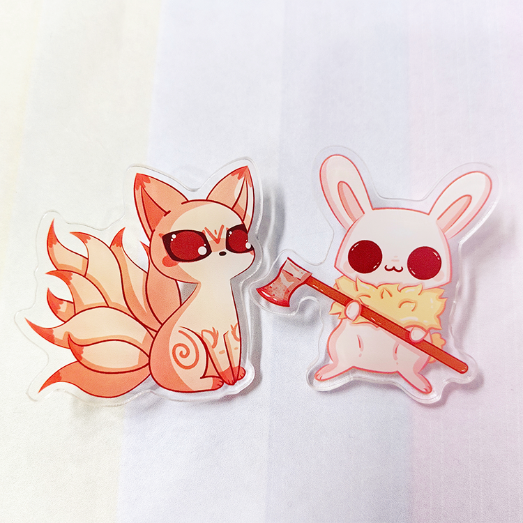 Manufacturer custom made pin badge cute animal shape cartoon printed logo acrylic pins