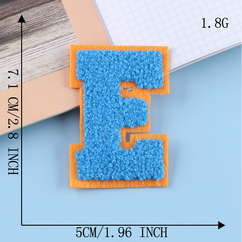 Chenille Letters Iron On different size Patches Custom Designer Logo Embroidery Chenille Patch Letter For Clothing