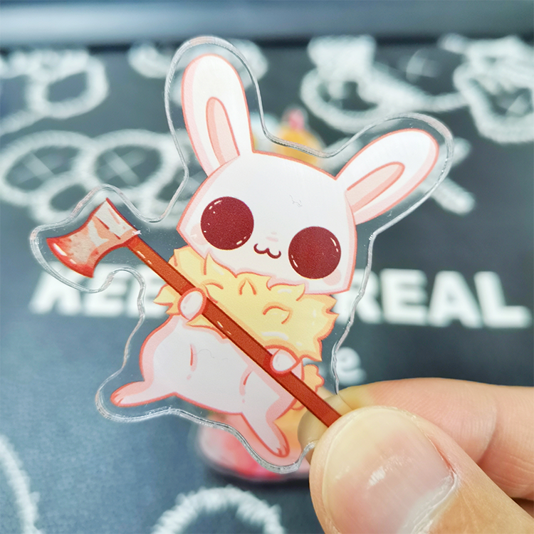 Manufacturer custom made pin badge cute animal shape cartoon printed logo acrylic pins