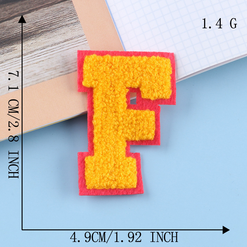 Chenille Letters Iron On different size Patches Custom Designer Logo Embroidery Chenille Patch Letter For Clothing