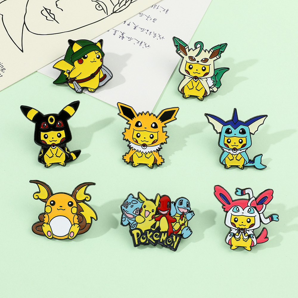 High quality bulk anime enamel pin cute elf eevee lapel pin custom logo soft enamel pins