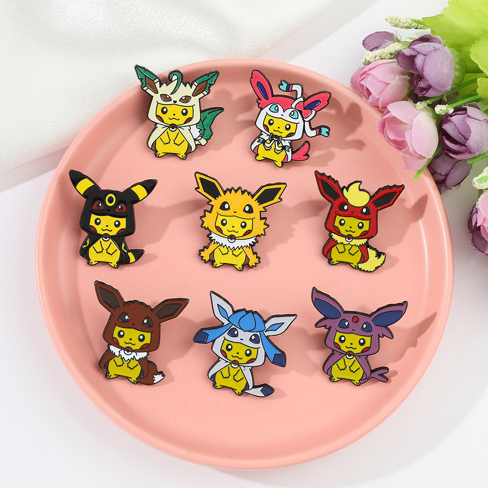 High quality bulk anime enamel pin cute elf eevee lapel pin custom logo soft enamel pins