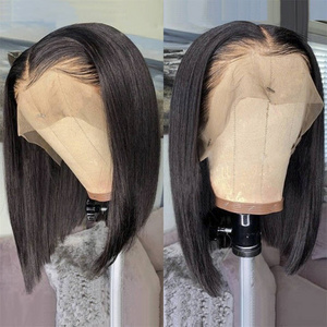 Wholesale 13*4 Lace Bob Pixie Bob Wig Transparent HD full Lace Frontal Wigs Brazilian Virgin Human Hair Wigs For Black Women