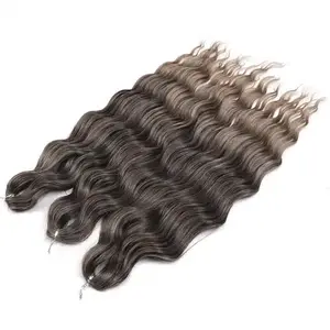 Rebecca Hot sale premium fiber heat resistant water wave locs ombre passion twist hair crochet braiding synthetic hair extension