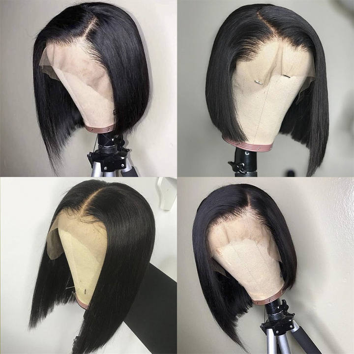 Wholesale 13*4 Lace Bob Pixie Bob Wig Transparent HD full Lace Frontal Wigs Brazilian Virgin Human Hair Wigs For Black Women