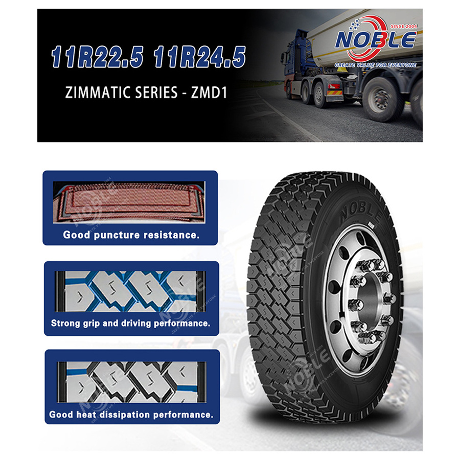 11r22.5 11r24.5 TBR tyre ZMD1 Chinese famous tire brand NOBLE