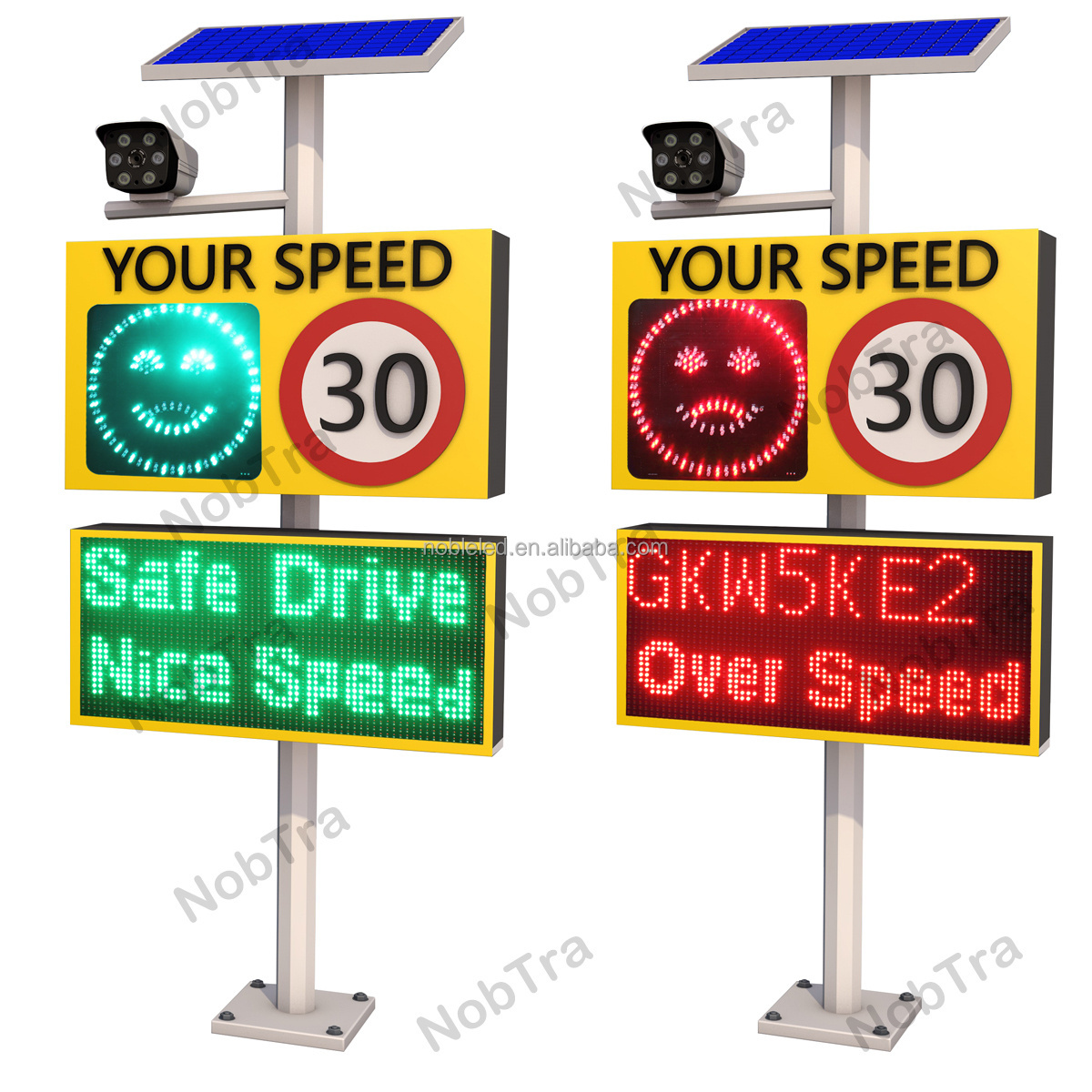 High Sensitiviity Vehicle Speed Feedback Sign with Speed Radar Detector Built in