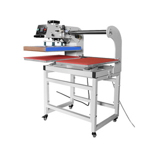 GS Factory Digital Swing Away T Shirt Printing Machine Two Head  Heat Transfer Machine For Sale