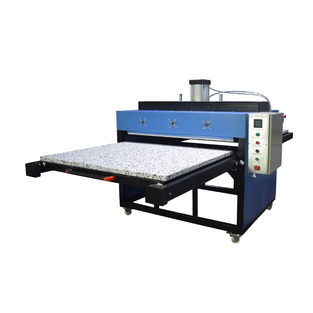 Double station easy press slide out large flatbed aluminum piece dye sublimation advertisement banner heat press machine