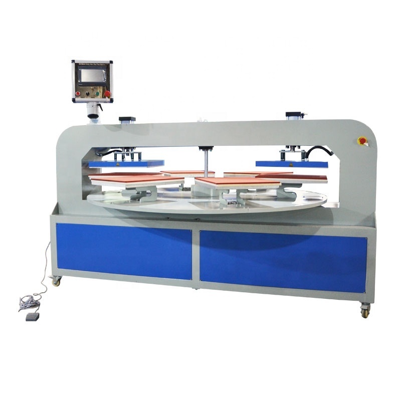 Gaoshang intelligent control automatic sublimation blanks  rotary dual heater 6 pallets t-shirt heat press machines