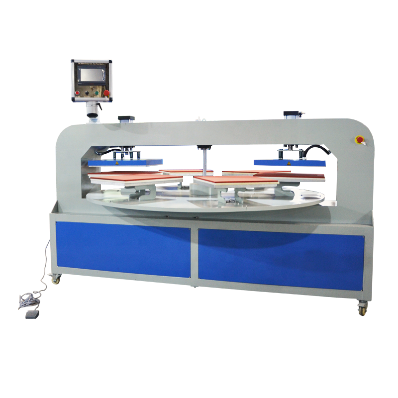 Gaoshang intelligent control automatic sublimation blanks  rotary dual heater 6 pallets t-shirt heat press machines