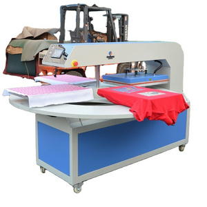 factory 4 station T-shirt DIY 50*60 cm automatic pneumatic machine heat transfer digital heat press machine for t shirt leather