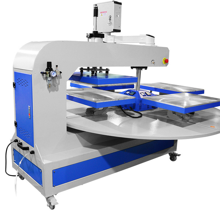 Factory Directly Support Size Customized 4 Station Pneumatic Automatic Sublimation Heat Press Machine For T-Shirt