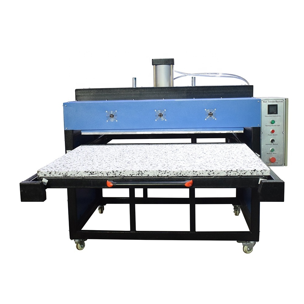 Double station easy press slide out large flatbed aluminum piece dye sublimation advertisement banner heat press machine