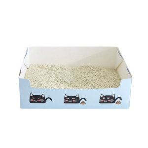 2023 New Environment-friendly Pulp Cat Litter Box Portable Travel Degradable Jumbo Disposable Cat Litter Box For Cats