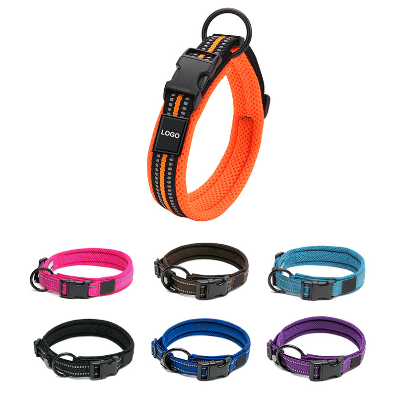 2024 New Style Luxury Adjustable Polyester color Pet  COLLAR Fashion Personalized Cute color Dog Collar