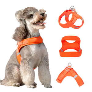 Custom Designer Eco Friendly Soft Comfortable Neoprene Backpack Adjustable Pet Dog Harness For Dogs Lanyard