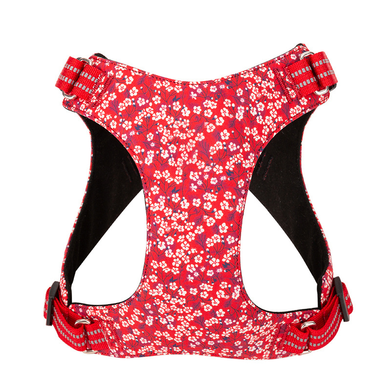 soft and comfortable neoprene animal print backpack with adjustable harness for pet dogs.