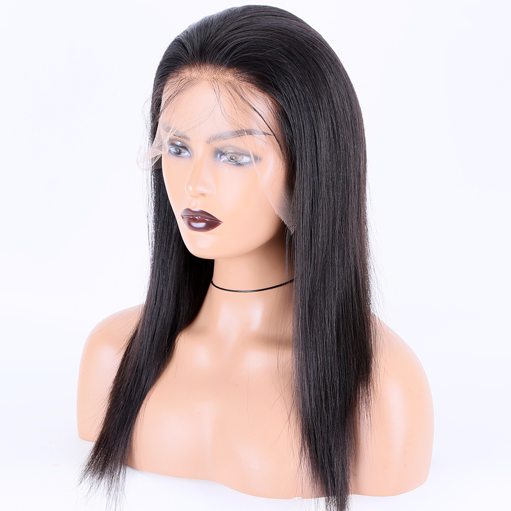 Slavic Hair 6'' HD swiss lace front wig Stock wigs luxury natural black front human hair wigs