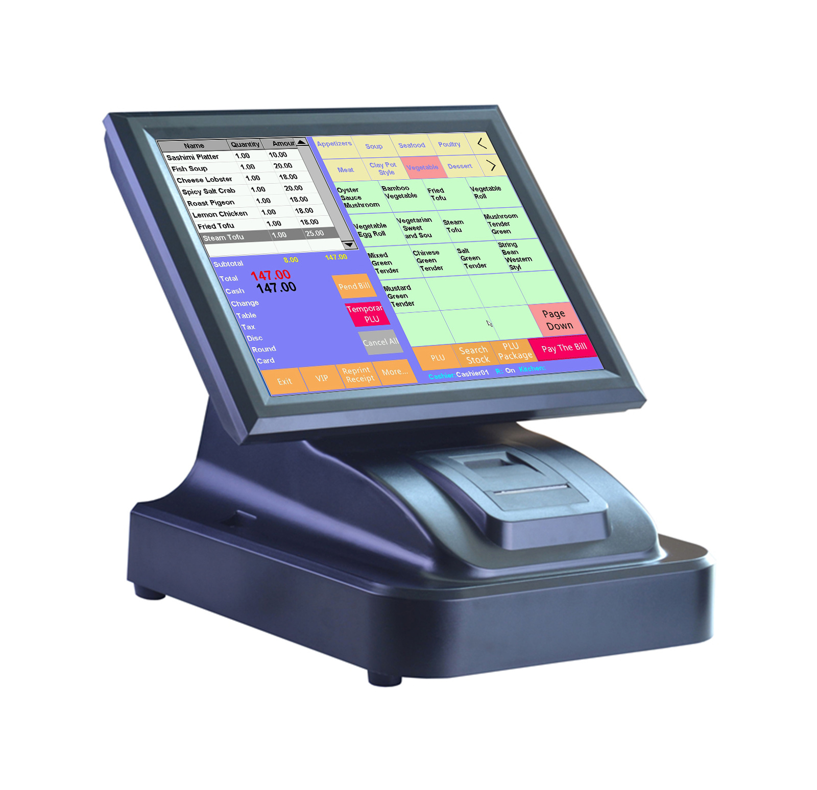 High quality all in one cash register touch screen fiscal pos with printer machine