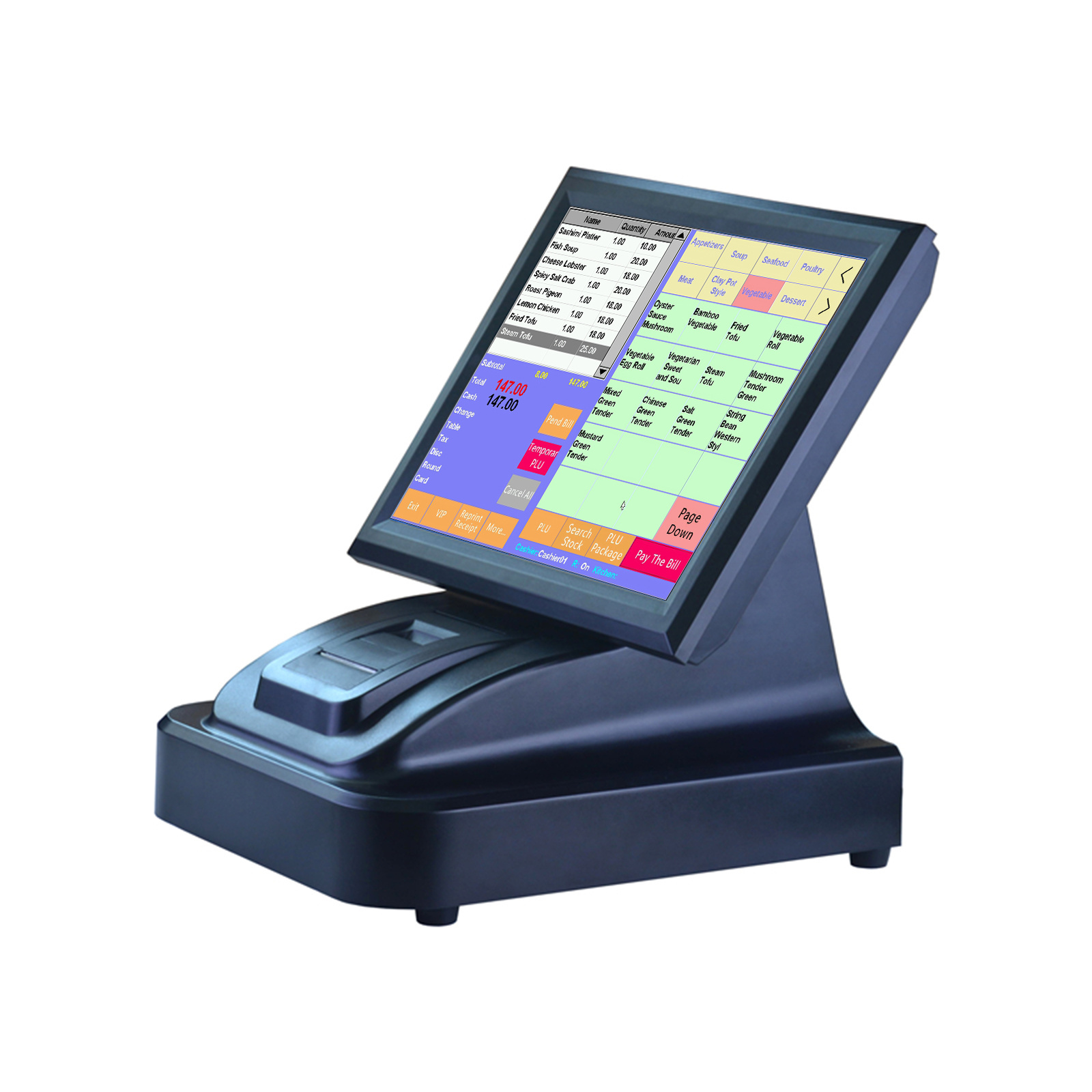 High quality all in one cash register touch screen fiscal pos with printer machine