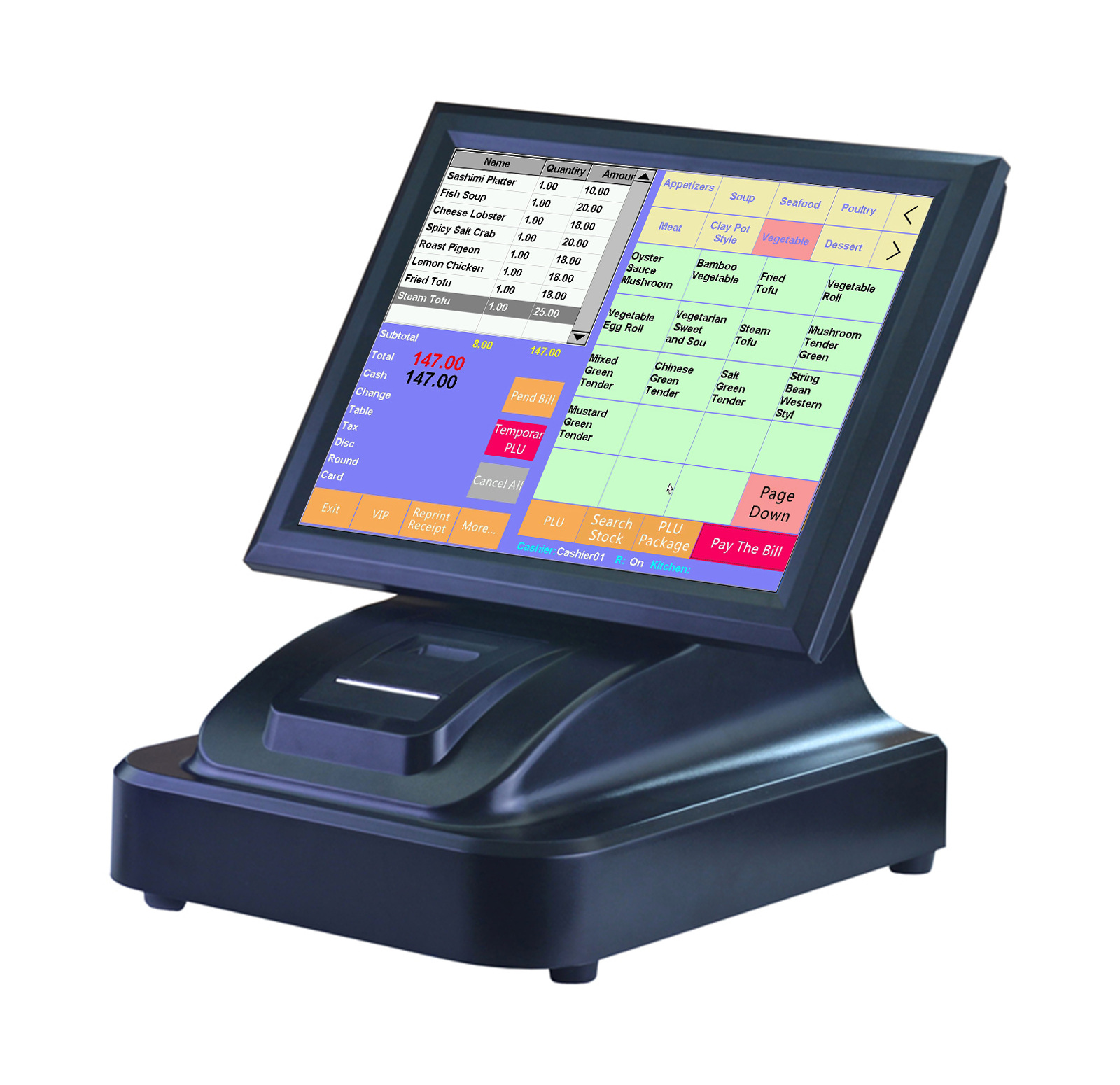 High quality all in one cash register touch screen fiscal pos with printer machine