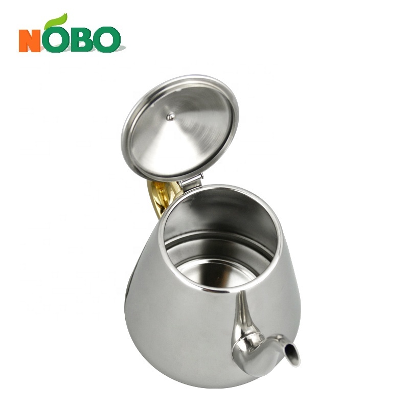 Factory price high quality teapot kettle 304 stainless steel arabic tea pot with infuser