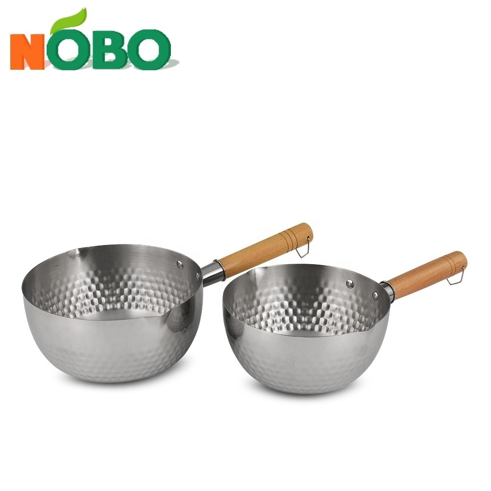 Guangdong caitang kitchen 304 stainless steel milk pan soup pot snow pan sauce pans with lid