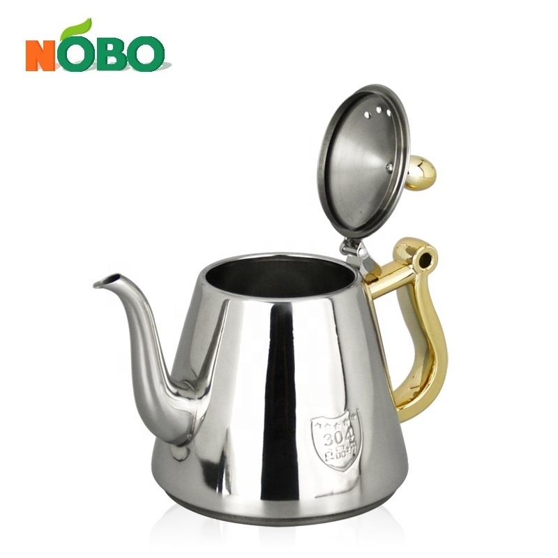 Factory price high quality teapot kettle 304 stainless steel arabic tea pot with infuser