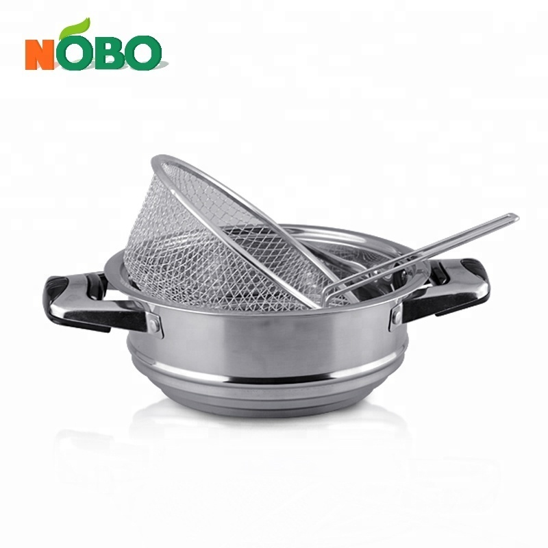 21-Piece Household Collection Cookware Set Stainless Steel German Kitchenware with Capsulated Induction Bottom