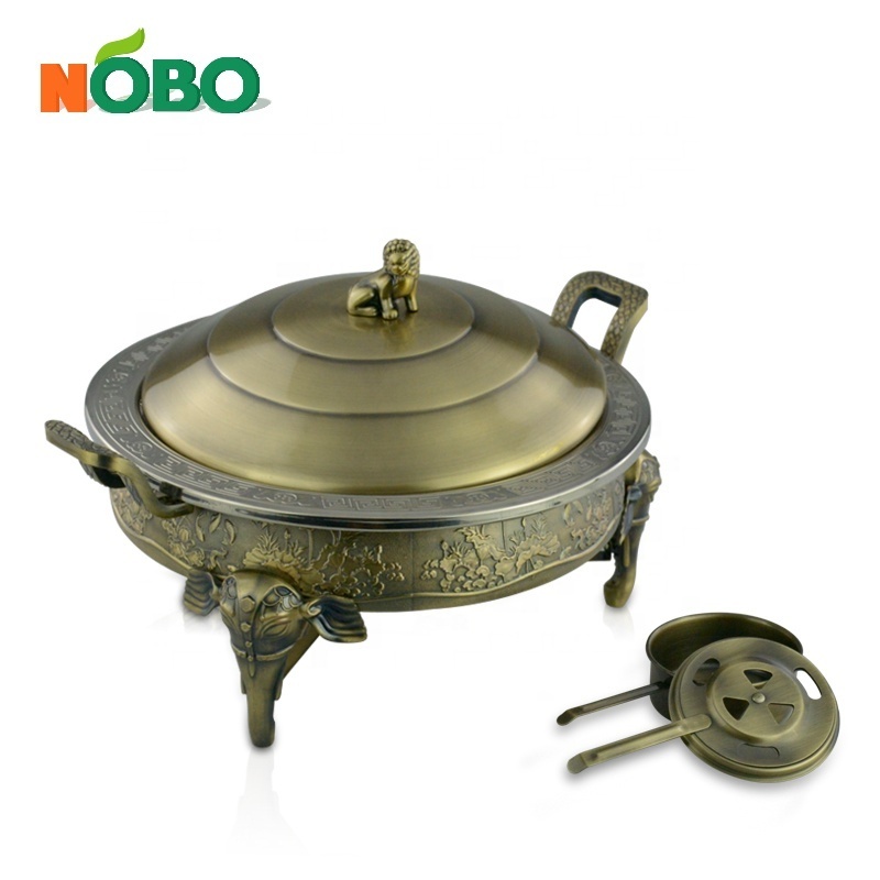 Saudi Hot Selling Small Chaffing Dishes Stainless Steel Classic Copper Chafing Dish for Hotel Serving