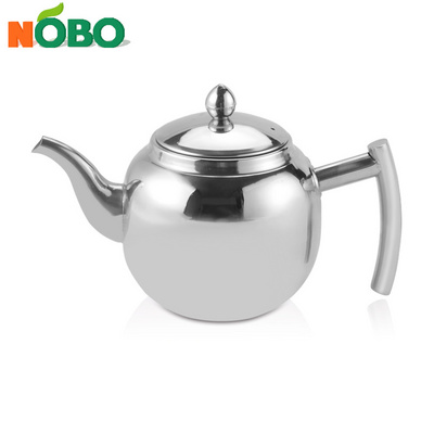 Wholesale individual coffee pot metal moroccan silver stainless steel teapot with infuser