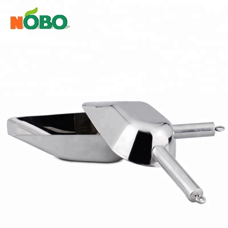 Durable Construction Food Utility Metal Scoop Stainless Steel Measuring Ice Cream Scoop with Flat Bottom