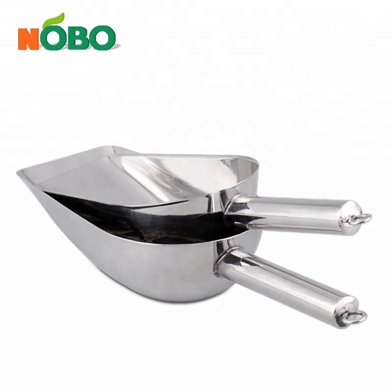 Durable Construction Food Utility Metal Scoop Stainless Steel Measuring Ice Cream Scoop with Flat Bottom