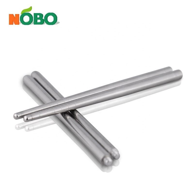 Factory bulk personalized portable metal japanese stainless steel collapsible chopsticks with logo