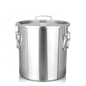 Silicone Seal Leakproof Farm Milk Storage Can Gallon Bucket Stainless Steel Milk Canister with Lids