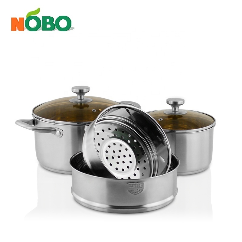 Kitchen Accessories Newest Durable Detachable Stainless Steel Steam Cooking Pot Saucepan