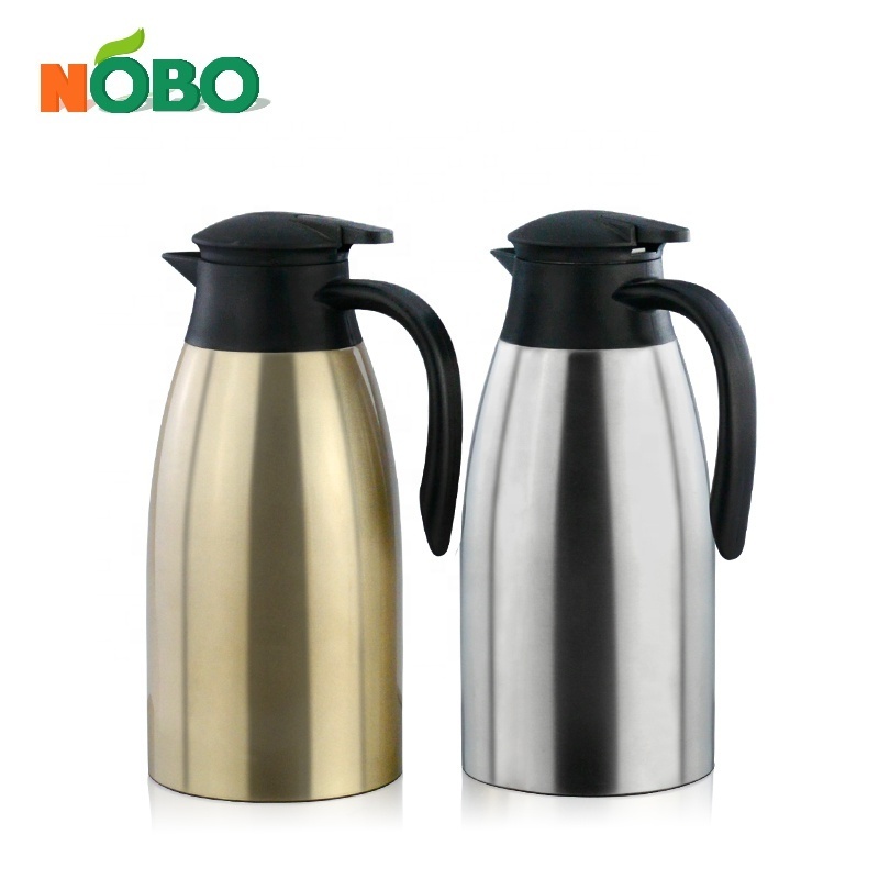 Double Walled Vacuum Insulation Water 304 Stainless Steel Thermal Coffee Carafe with Pouring Spout