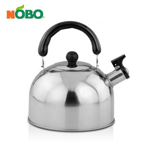 3 Liter Flat Base Stainless Steel Fast Heating Boiler Whistle Camping Kettle with Bakelite Handle