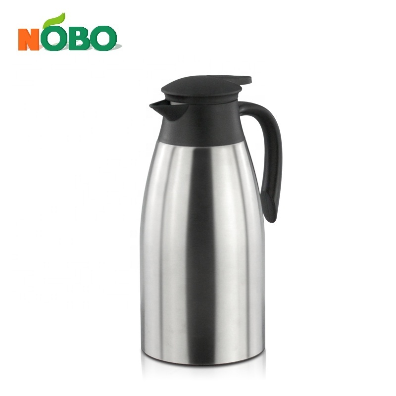 Double Walled Vacuum Insulation Water 304 Stainless Steel Thermal Coffee Carafe with Pouring Spout