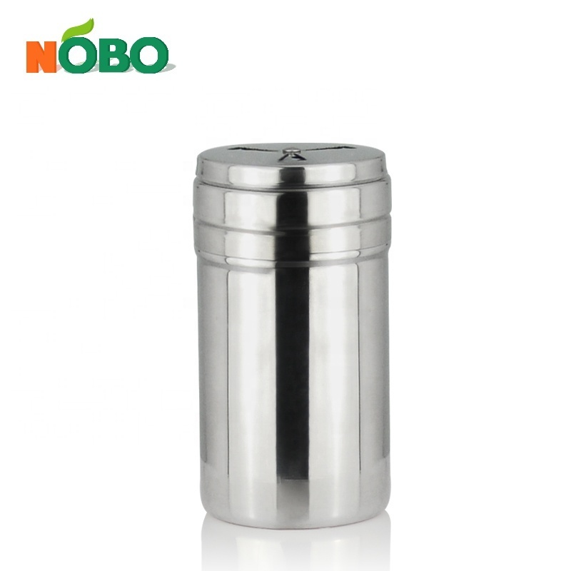 Hotsale Pepper Spice Seasoning Dredge Cans Stainless Steel Salt Bottle with Rotating Cover