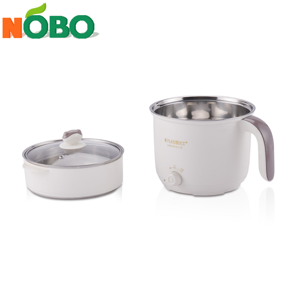 High quality portable multifunctional mini cooking hot pot noodle cooker electric pot with steamer