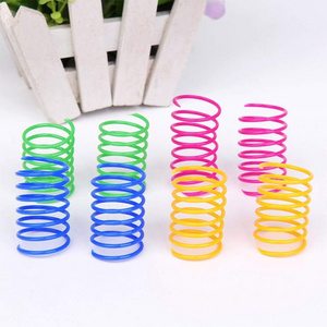 2024 New Popular Teasing Cat Toy Colorful Spiral spring Fun Interactive Training Self-excited Amusement pet cat toys