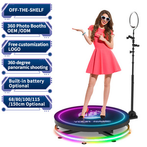 Camera 360 Degree Photobooth Automatic Rotating Spinner Video  Booth Vending Machine 360 Photo Booth pour 4 Personnes