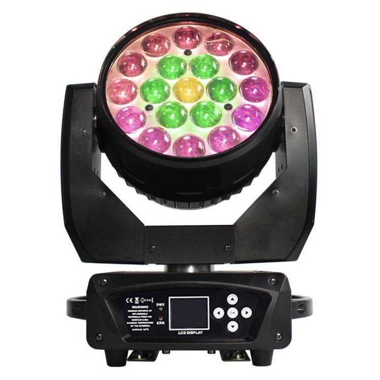 19x15w Rgbw 4in1 Led Moving Head Zoom Beam Wash Stage Lighting Beam Led Moving Head Light