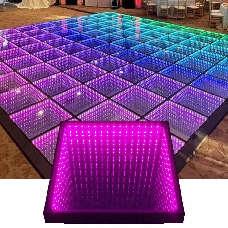 Rgb Led Dance Floor Wedding Portable 3d Infinity Mirror Video Light Led Dance Floor