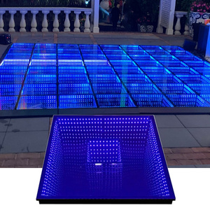 Stage Lights  Disco Night Club Color Tempered Glass Magnetic Infinity Mirror Panel 3d Effect Led Dance Floor For Wedding Party